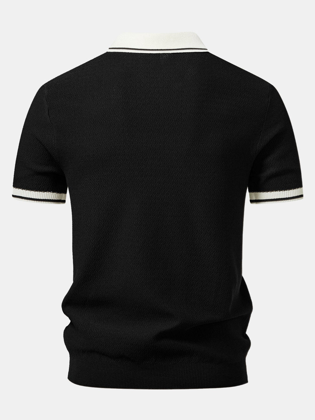 Contrast Zipper Knit Polo