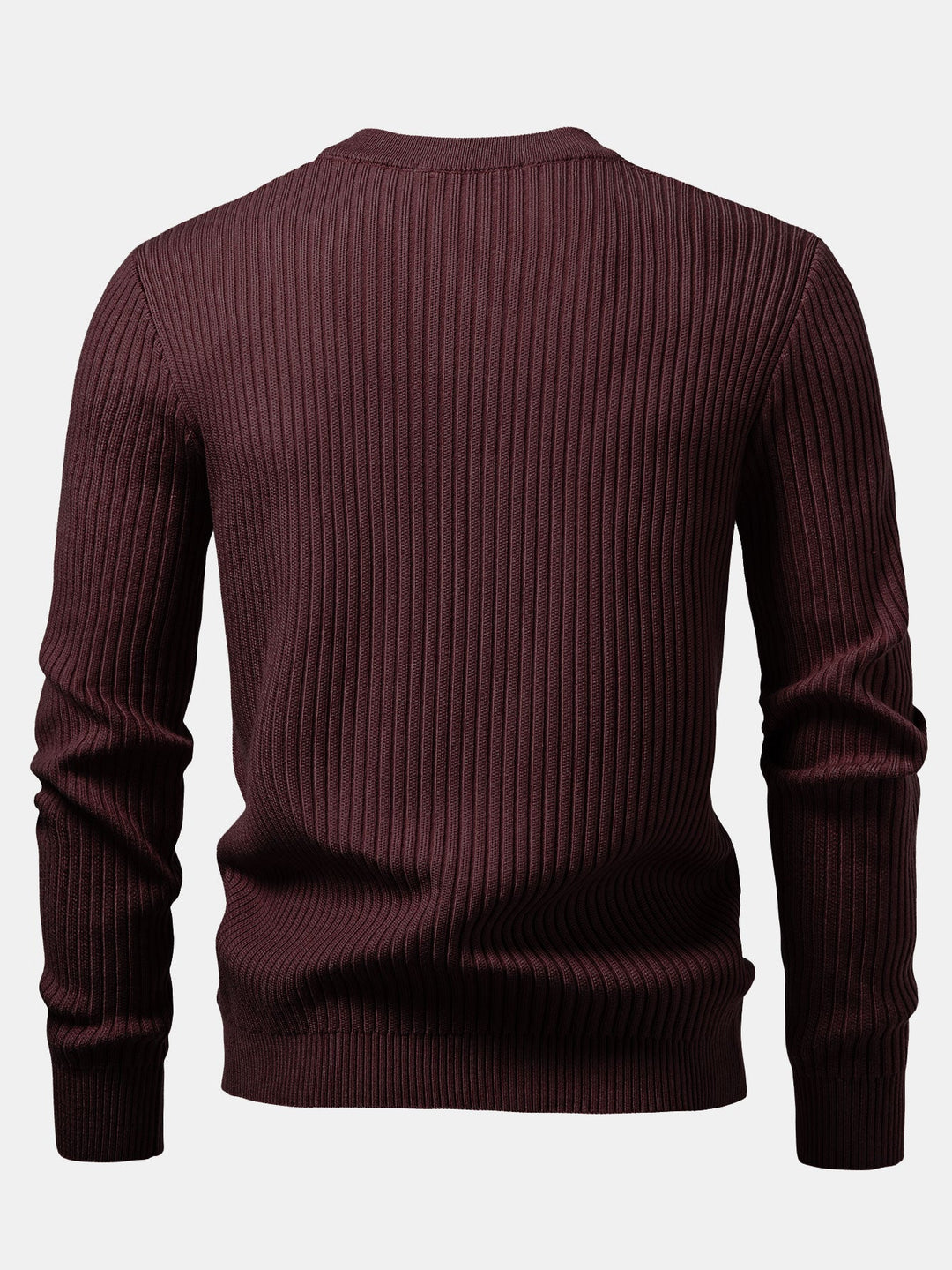Geribbelde Henley Hals Trui