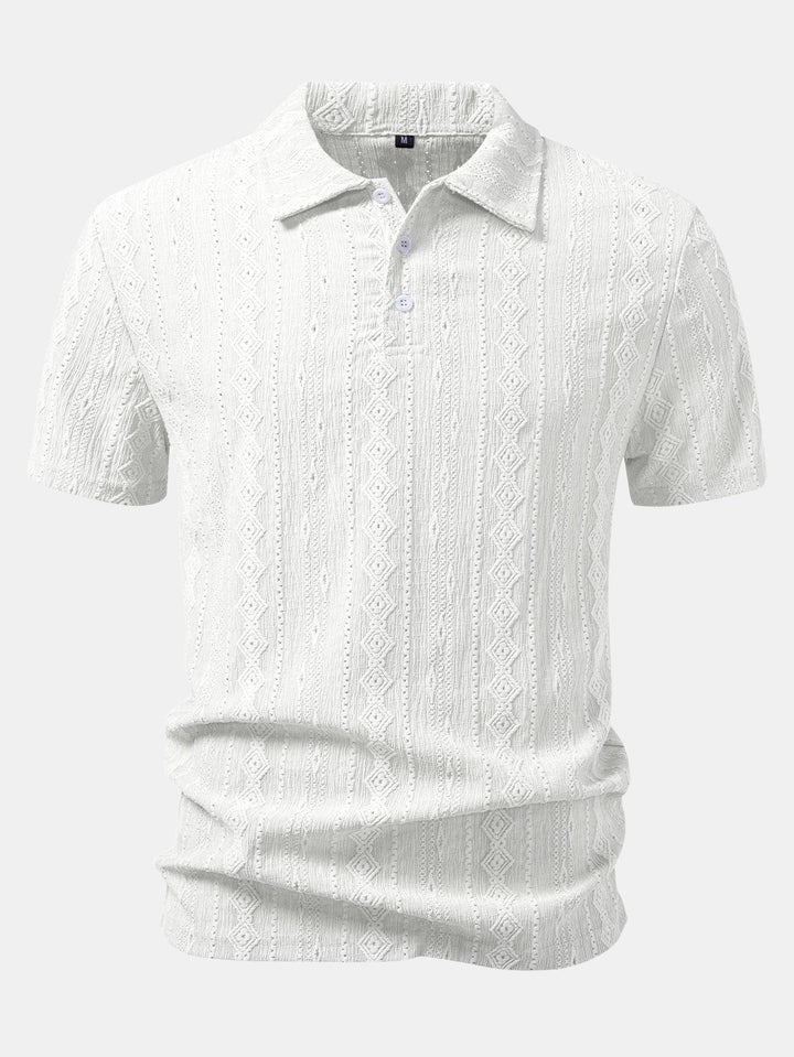 Geometric Jacquard Polo