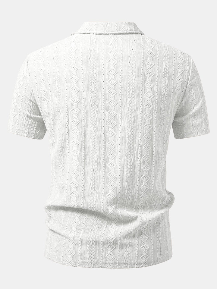 Geometric Jacquard Polo