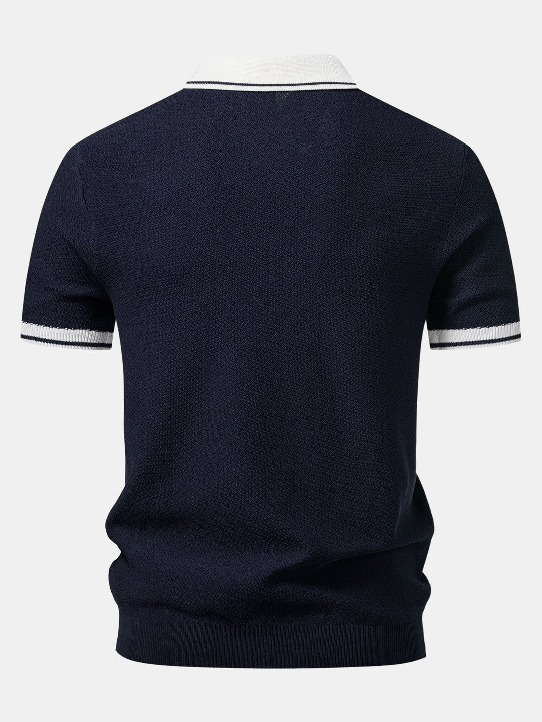 Contrast Zipper Knit Polo