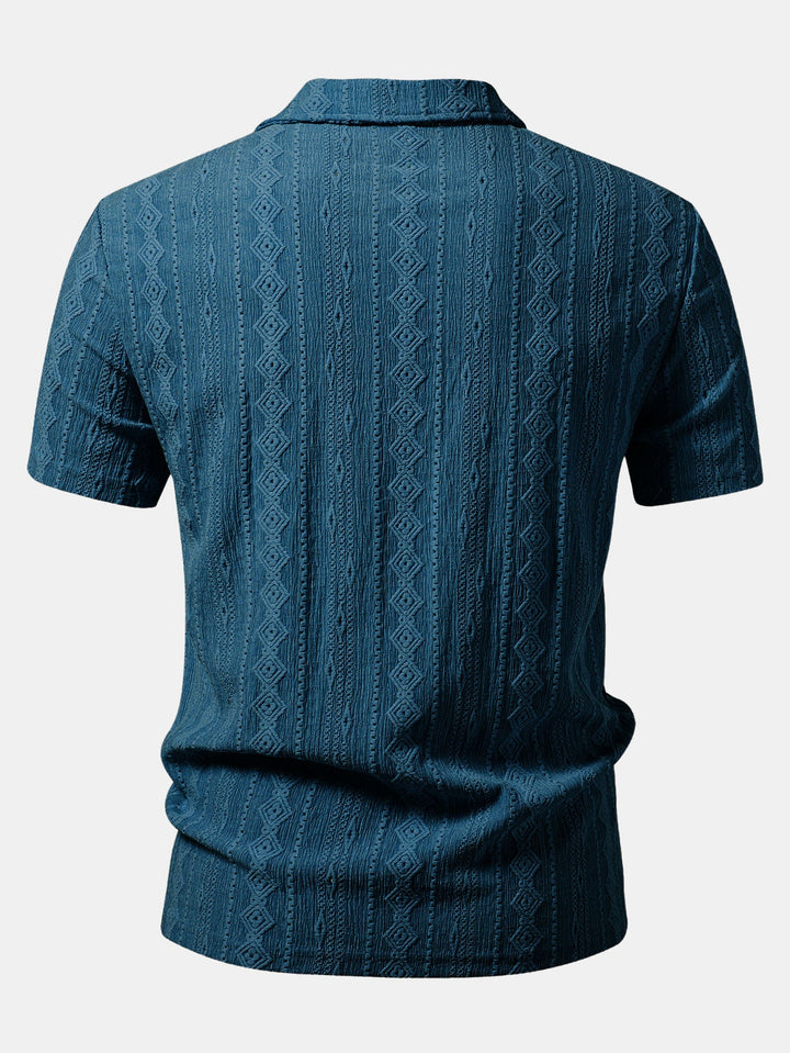 Geometric Jacquard Polo