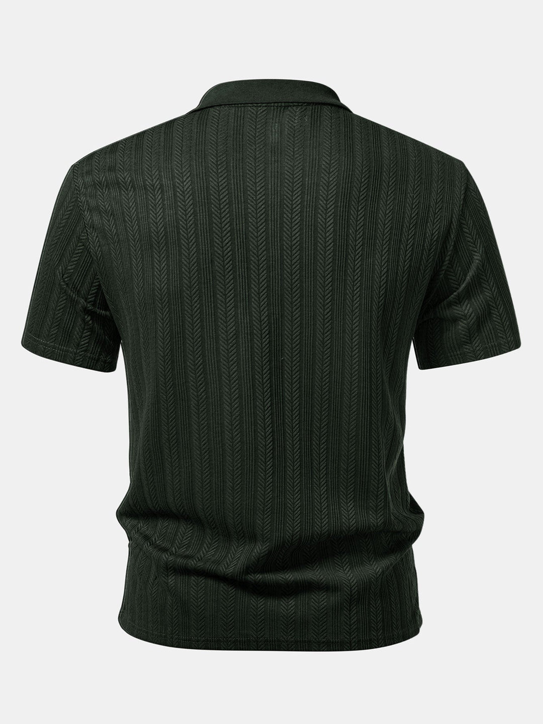 Textured Zipper Polo