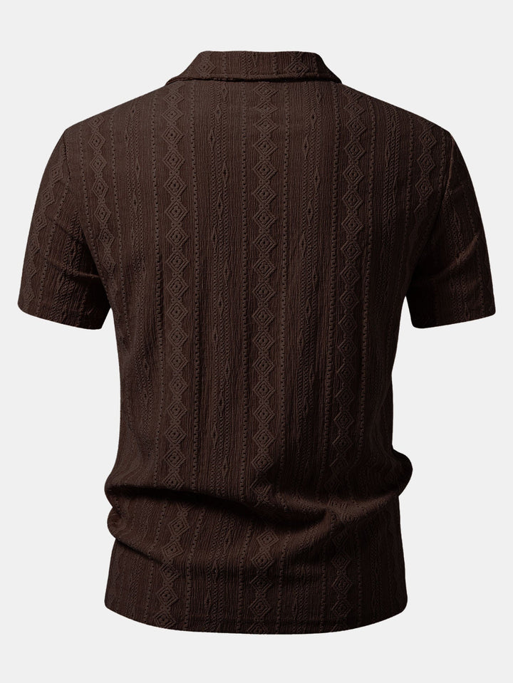 Geometric Jacquard Polo