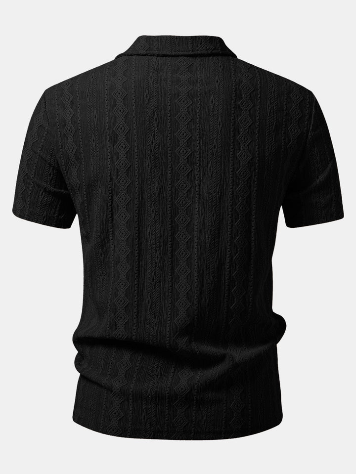 Geometric Jacquard Polo