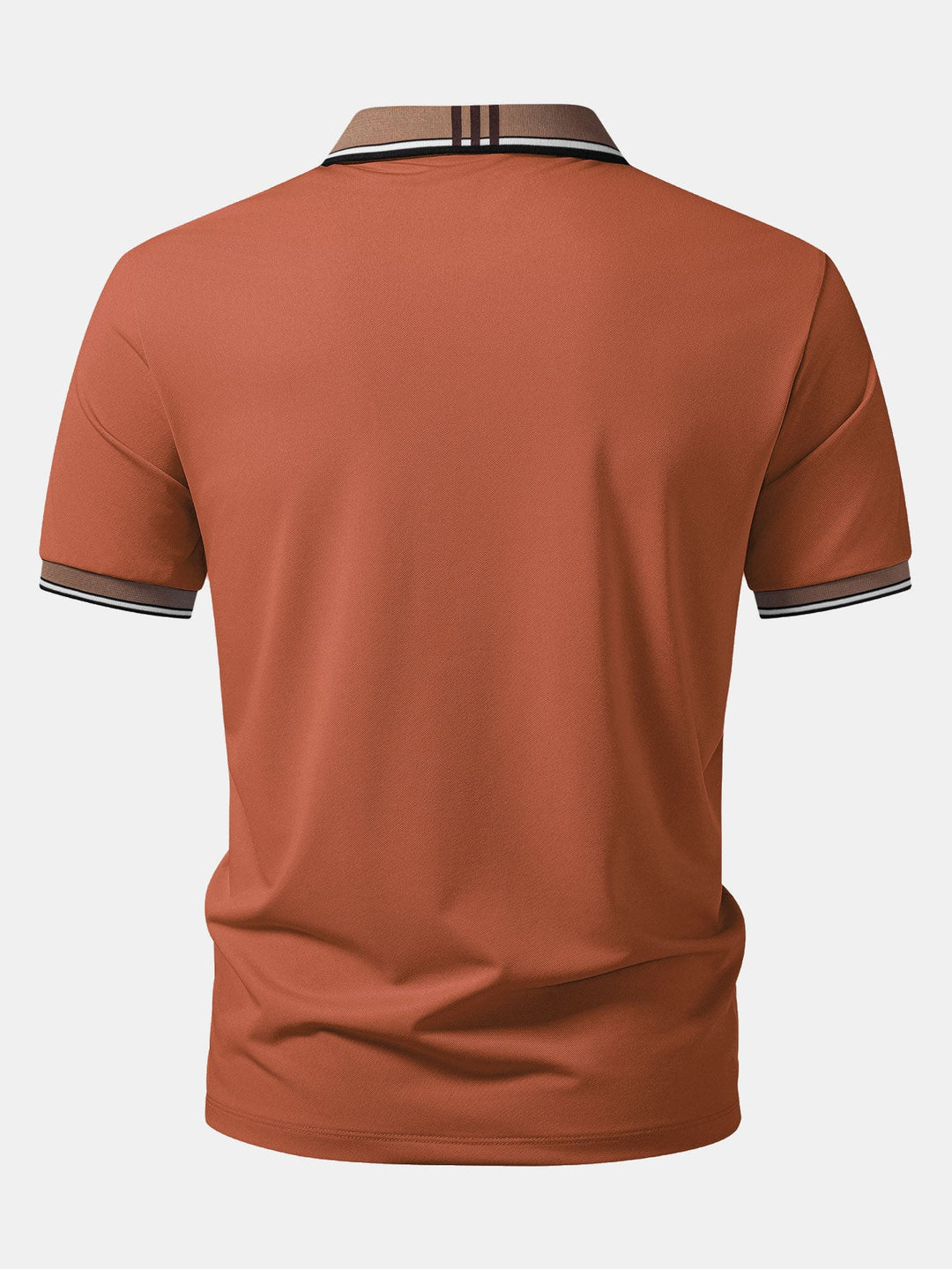 Contrast Striped Collar Polo