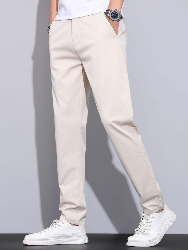 Rechte broek met elastische taille