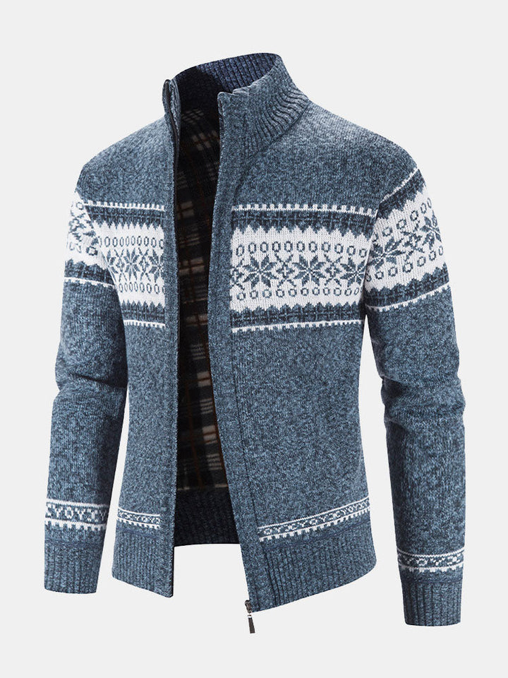 Geometrie Zip Up Trui