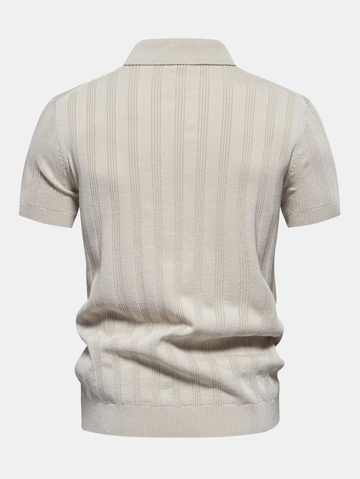 Gestreept Gebreid Polo Shirt
