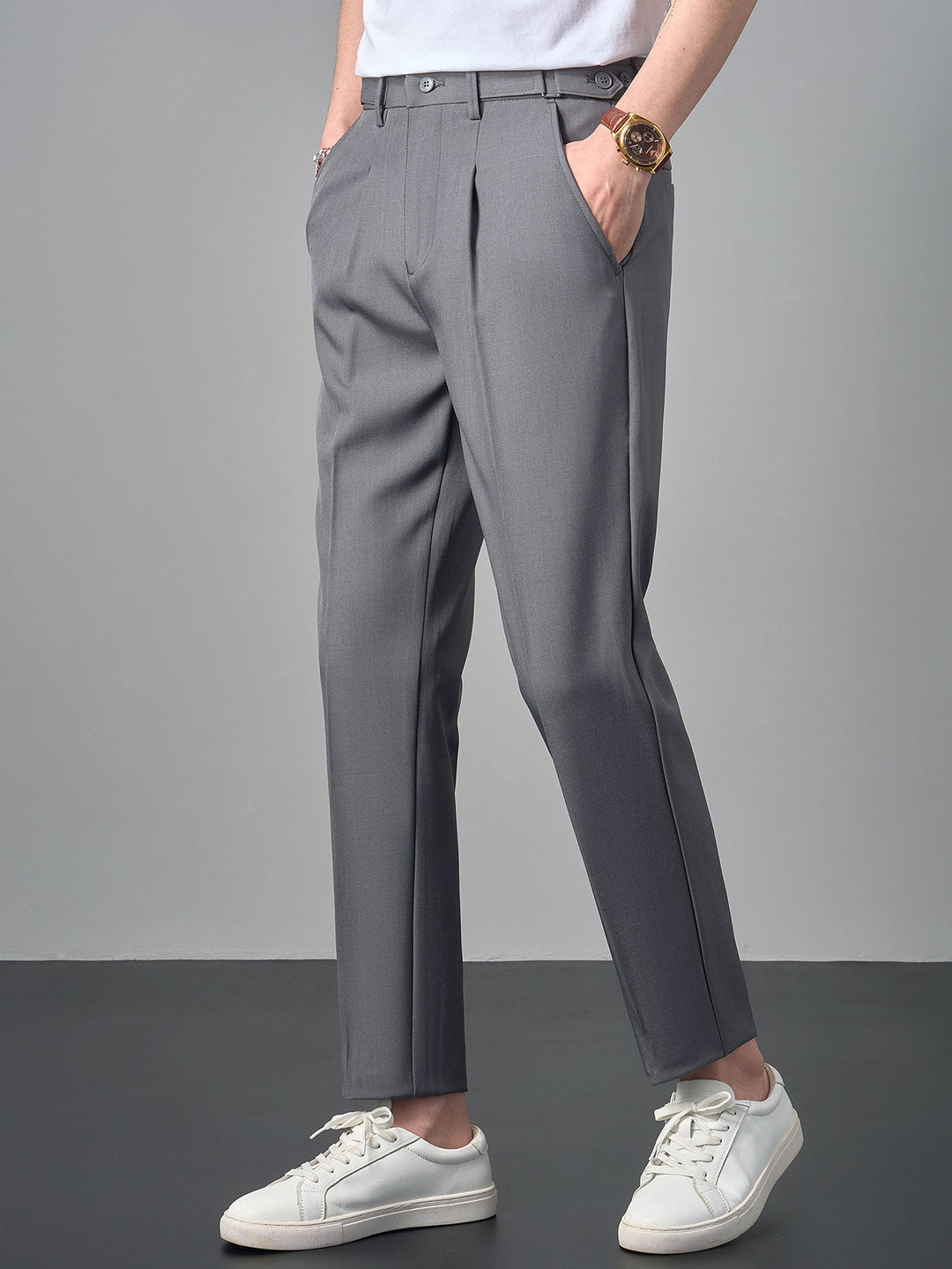 Slim Fit taps toelopende Naples broek