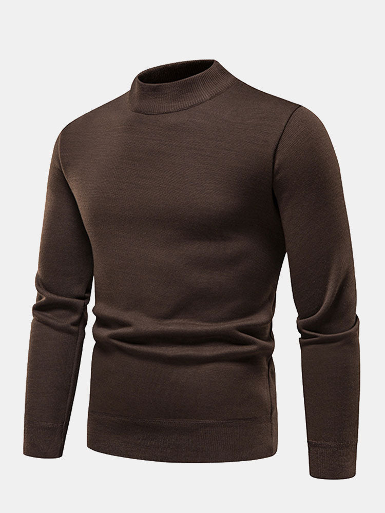 Faux Fur Gevoerde Mock Neck Trui