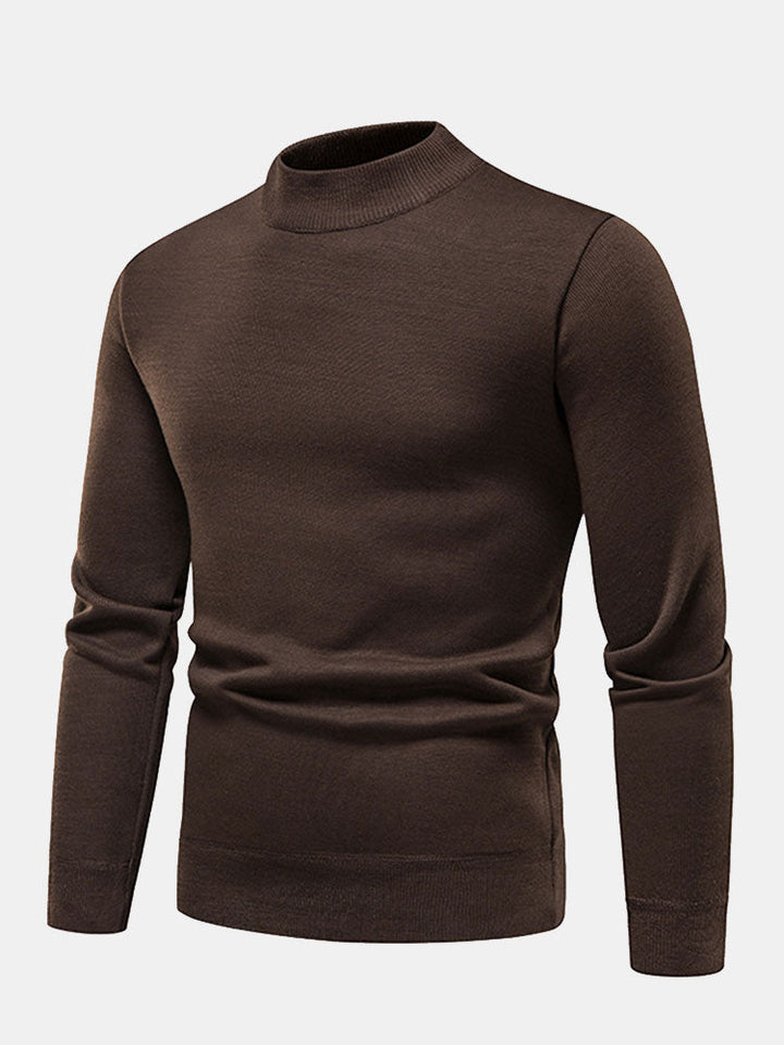 Faux Fur Gevoerde Mock Neck Trui