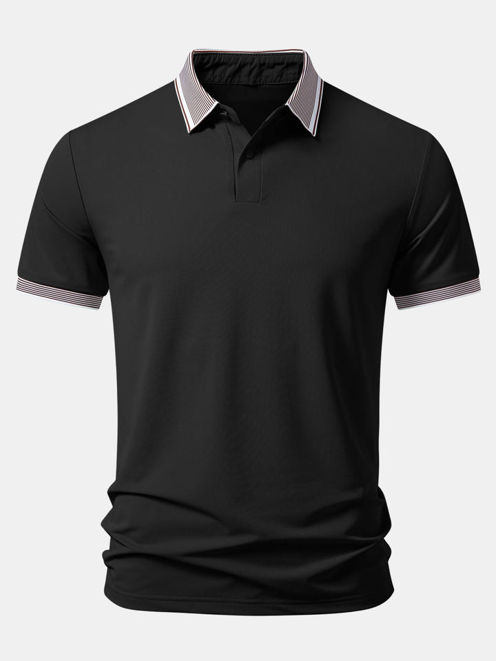 Contrast Stripe Trim Polo