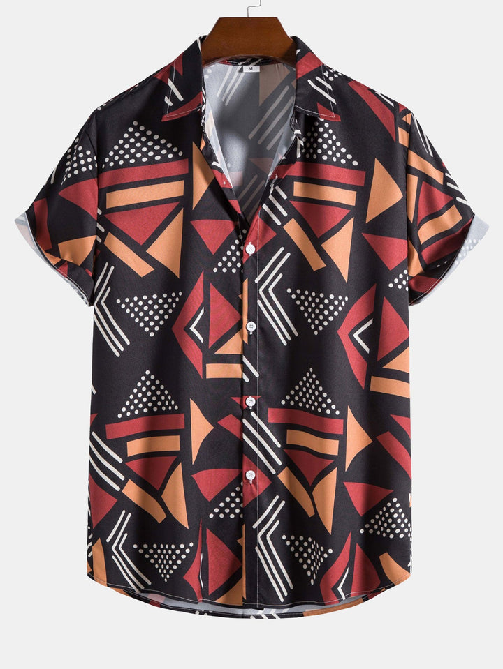 Geometrische Print Shirt & Zwemshorts