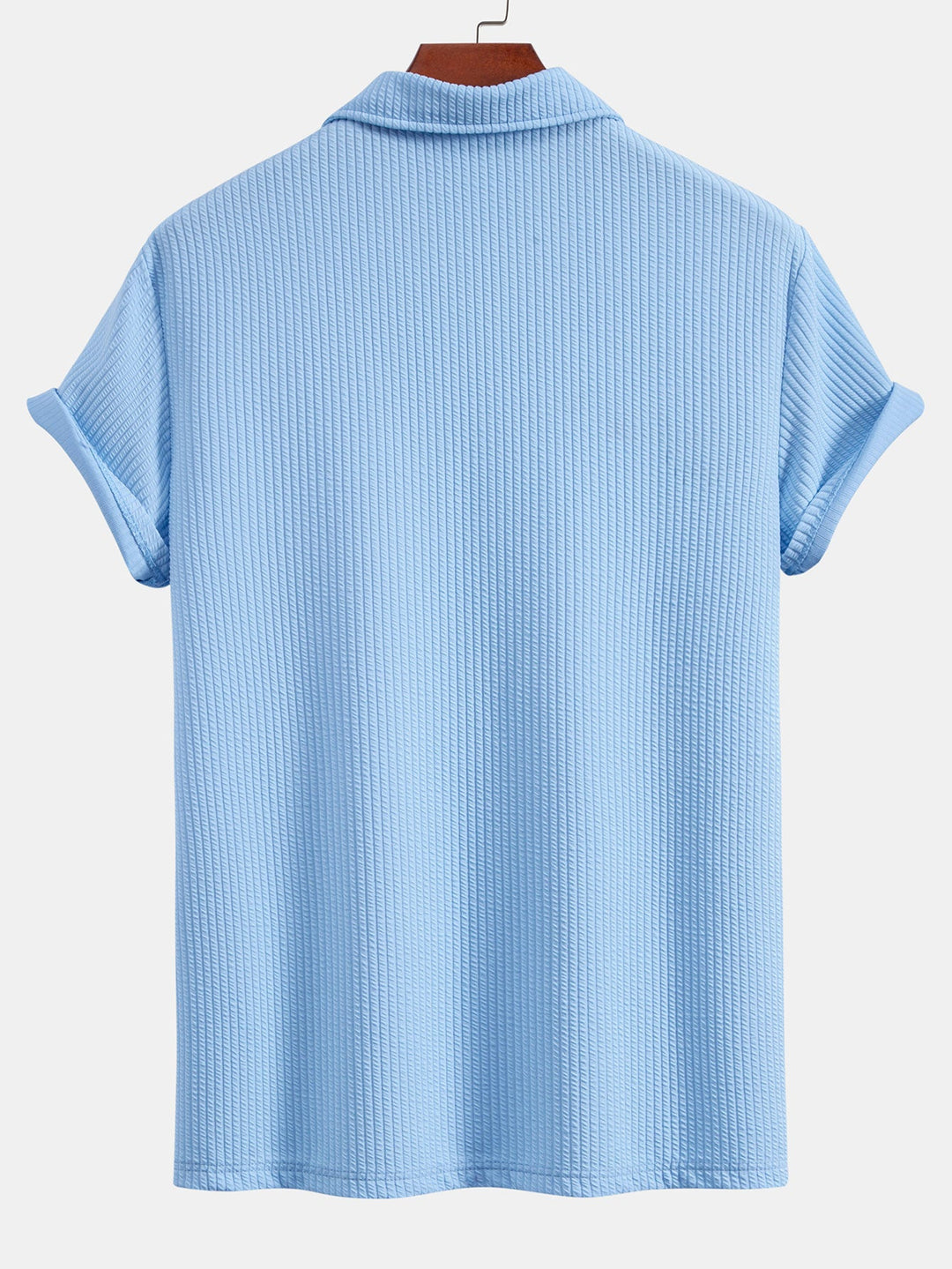 Korte Mouwen V-Hals Ribbel Polo & Rechte Ribbel Broek