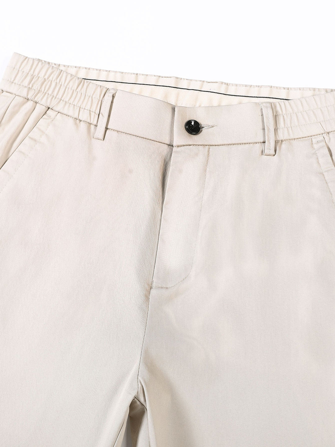 Rechte broek met elastische taille
