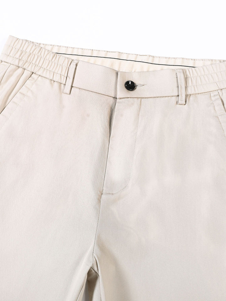 Rechte broek met elastische taille