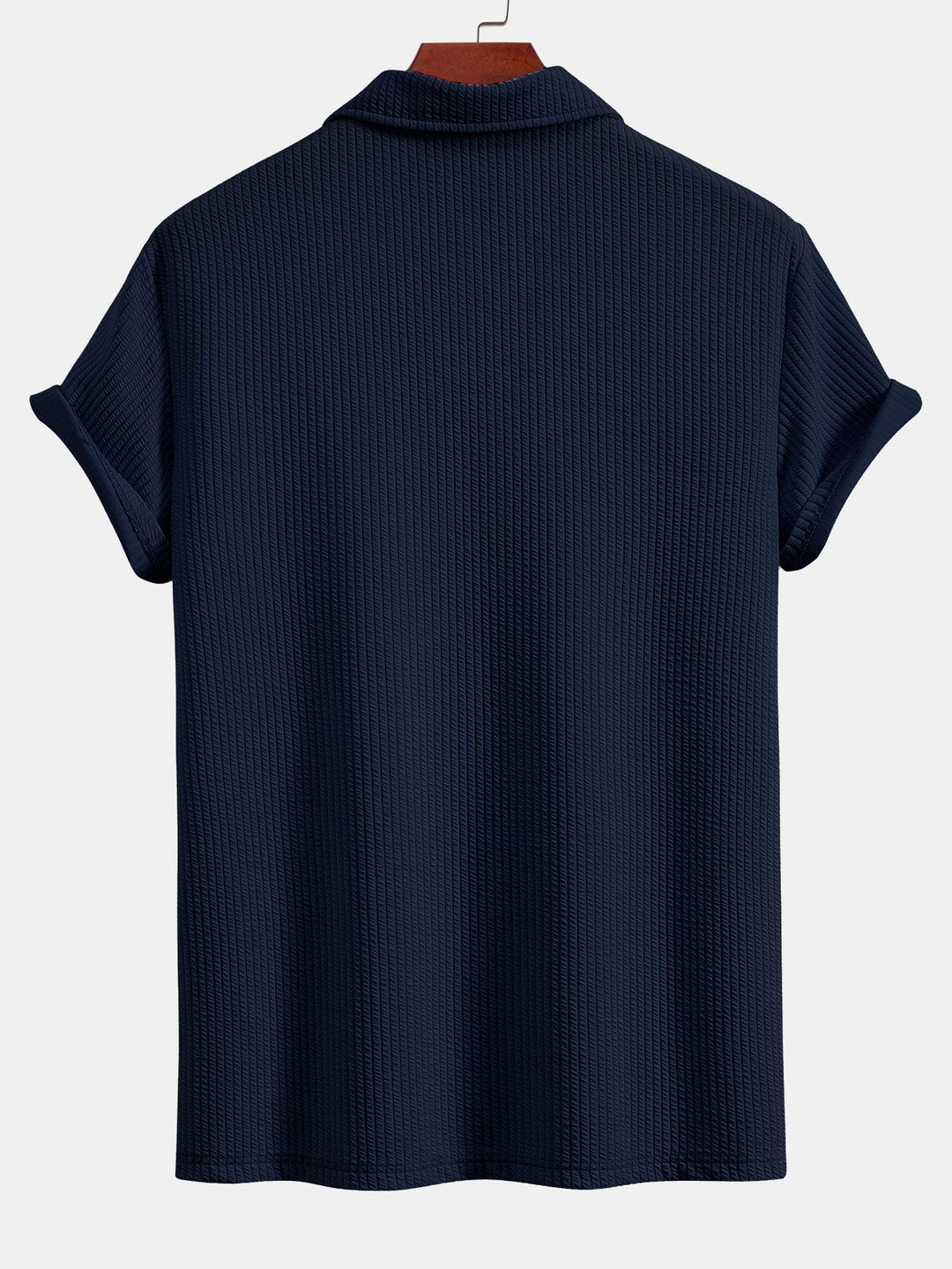 Korte Mouwen V-Hals Ribbel Polo & Rechte Ribbel Broek