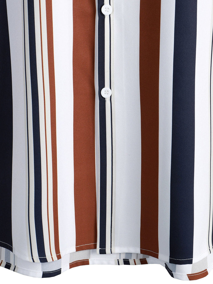 Gekleurd Gestreept Print Shirt & Zwemshorts
