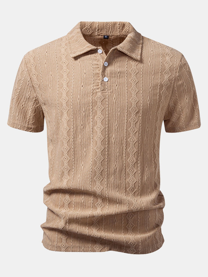 Geometric Jacquard Polo