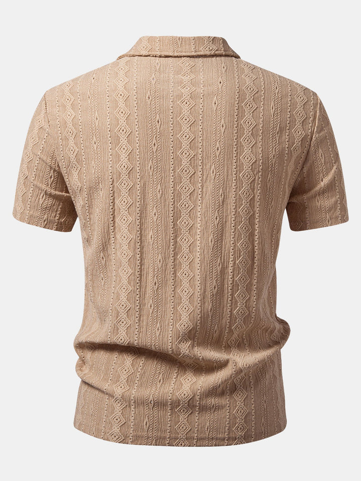 Geometric Jacquard Polo