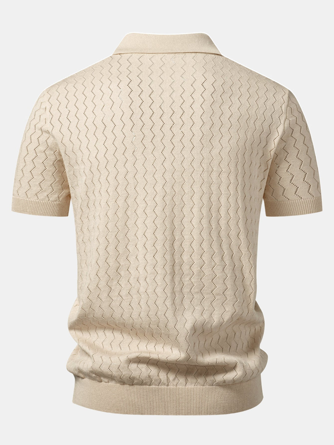 Zig Zag Open Knit  Polo