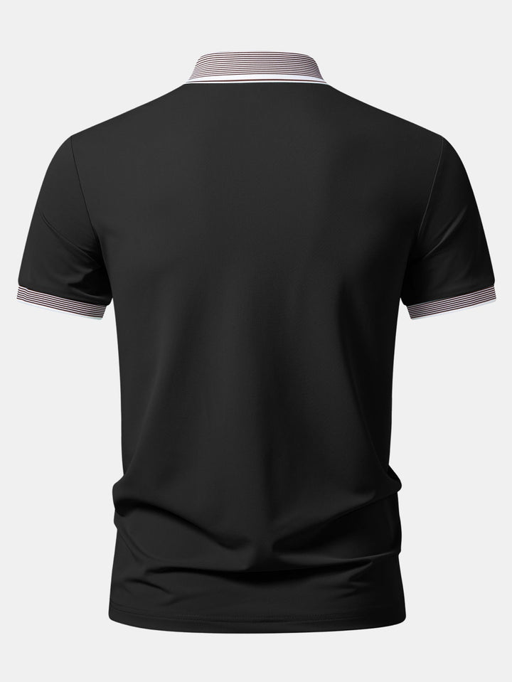 Contrast Stripe Trim Polo