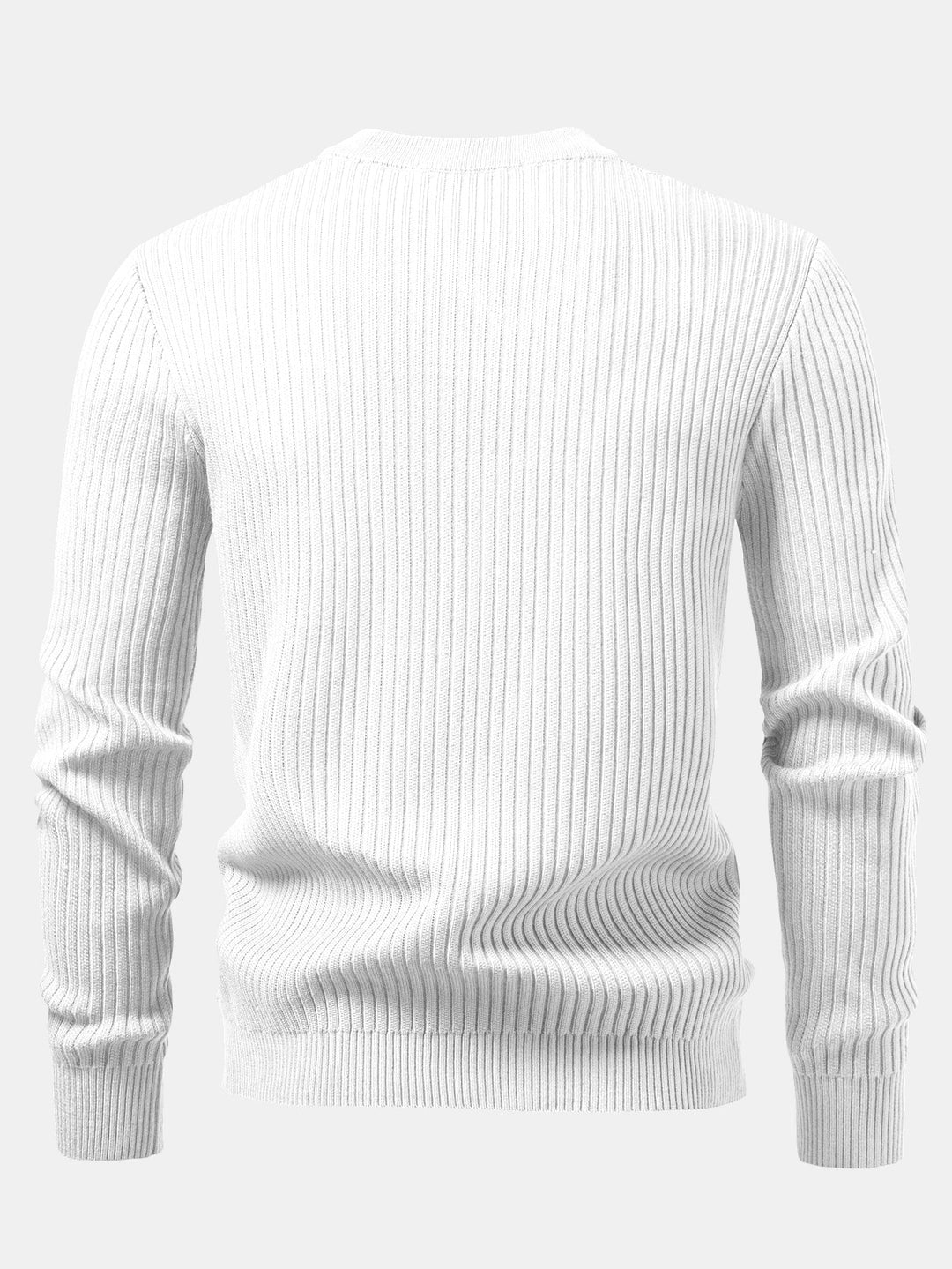 Geribbelde Henley Hals Trui