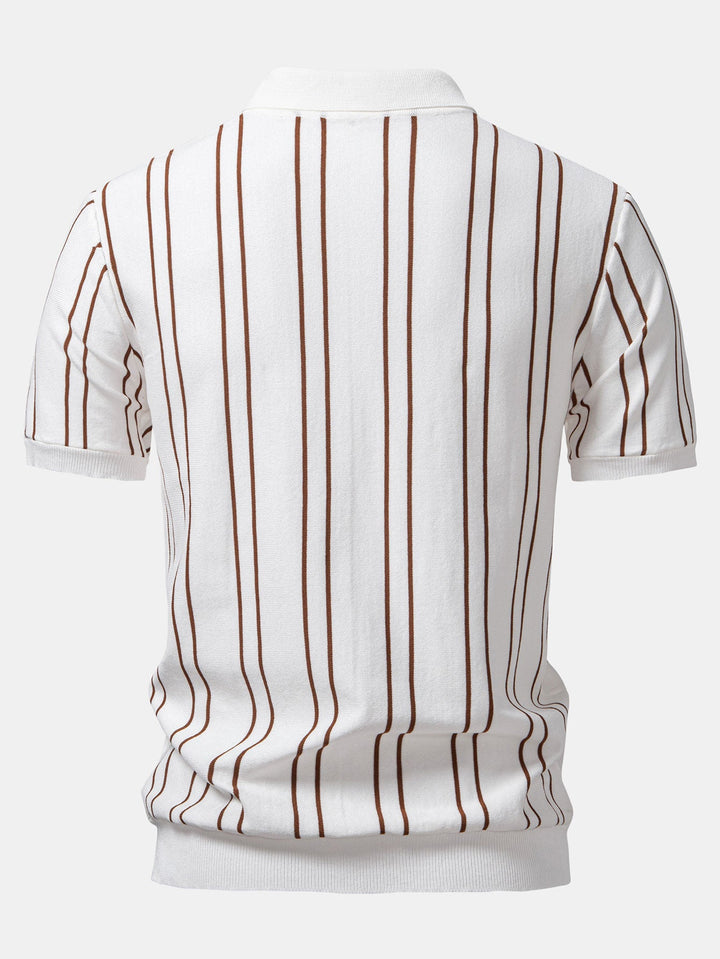 Gestreept Gebreid Polo Shirt