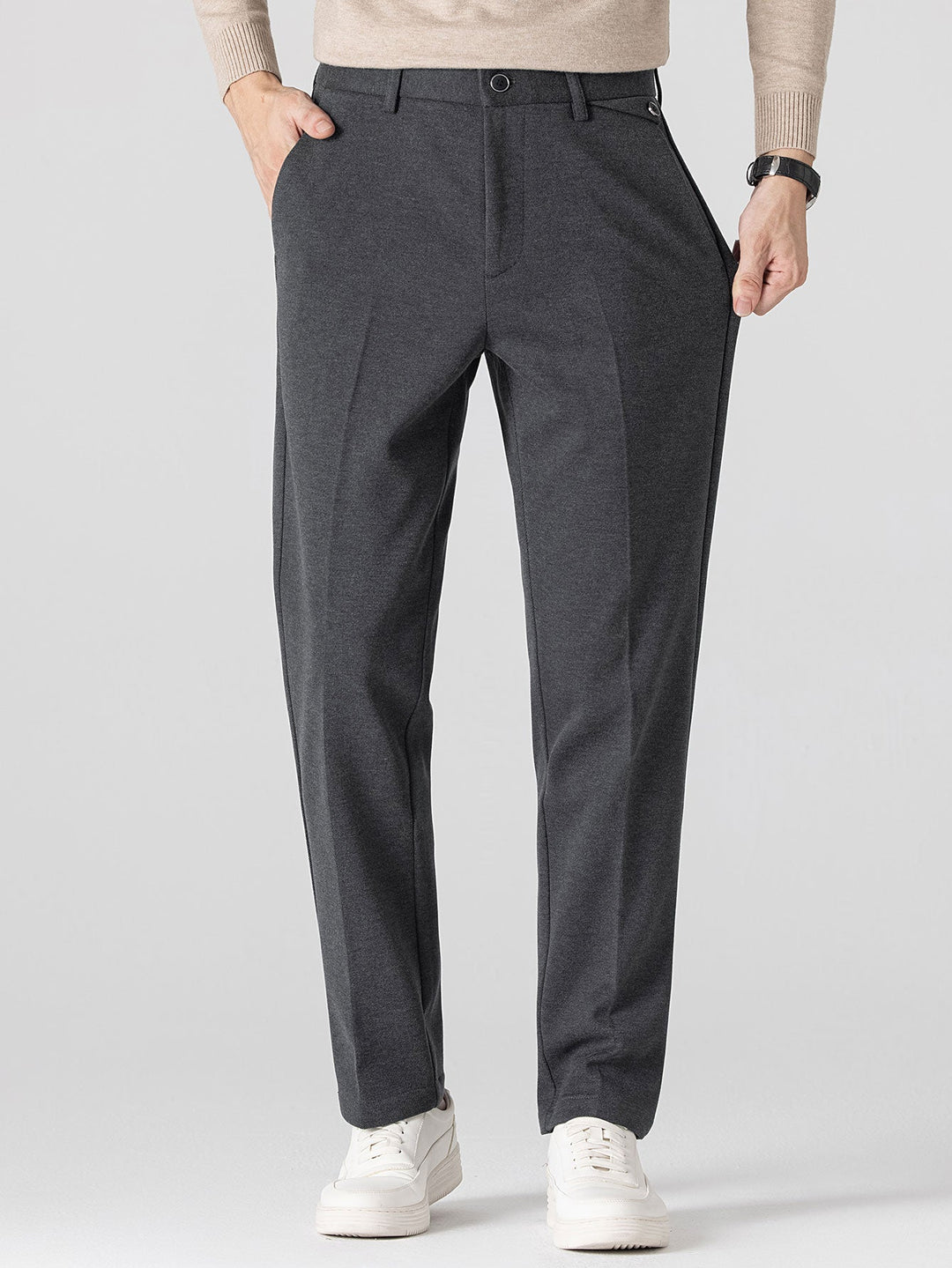 Wolachtige rechte pijpen broek