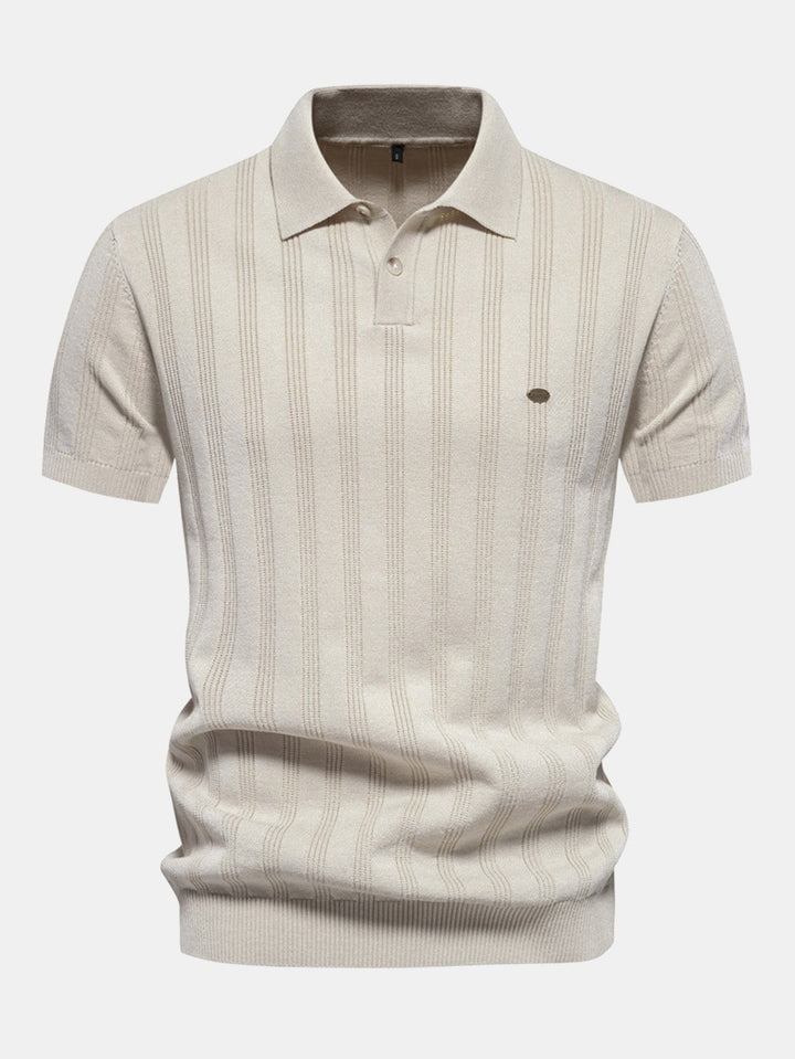 Gestreept Gebreid Polo Shirt