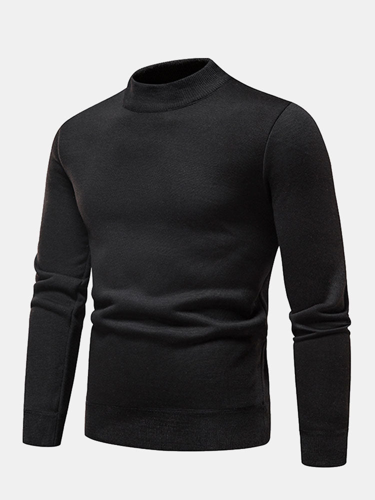 Faux Fur Gevoerde Mock Neck Trui