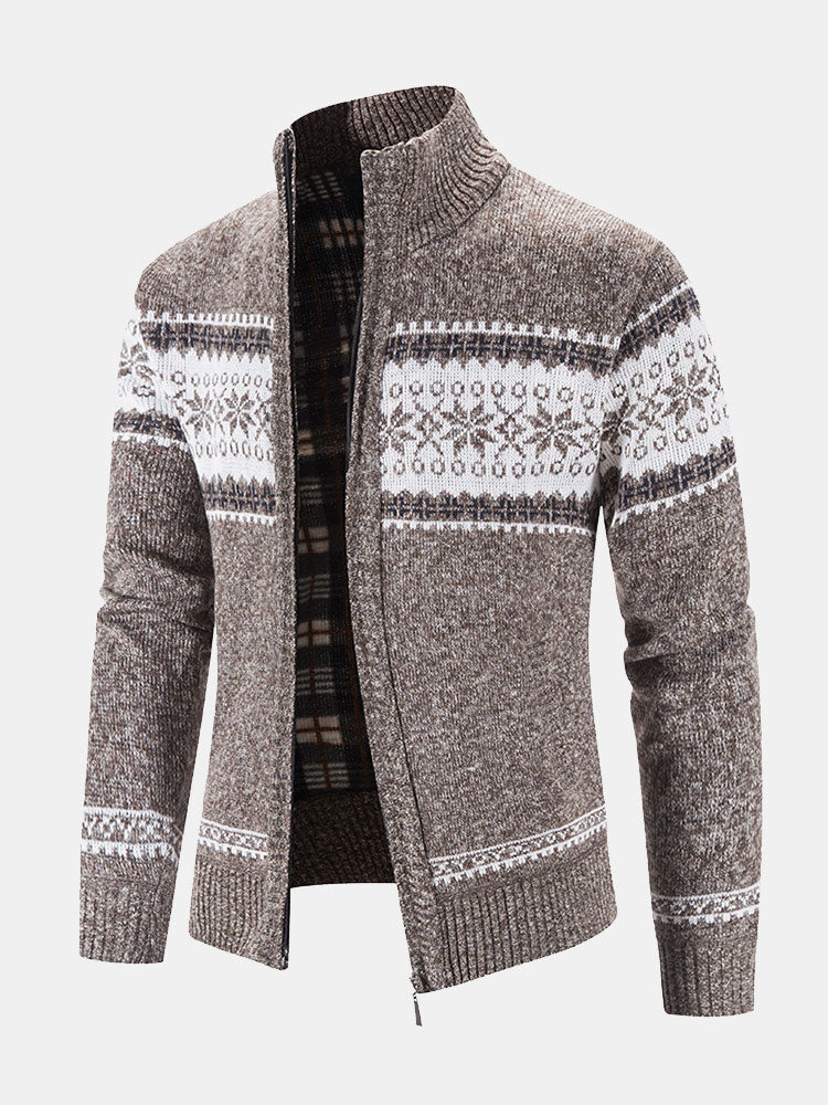 Geometrie Zip Up Trui