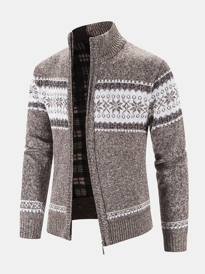 Geometrie Zip Up Trui