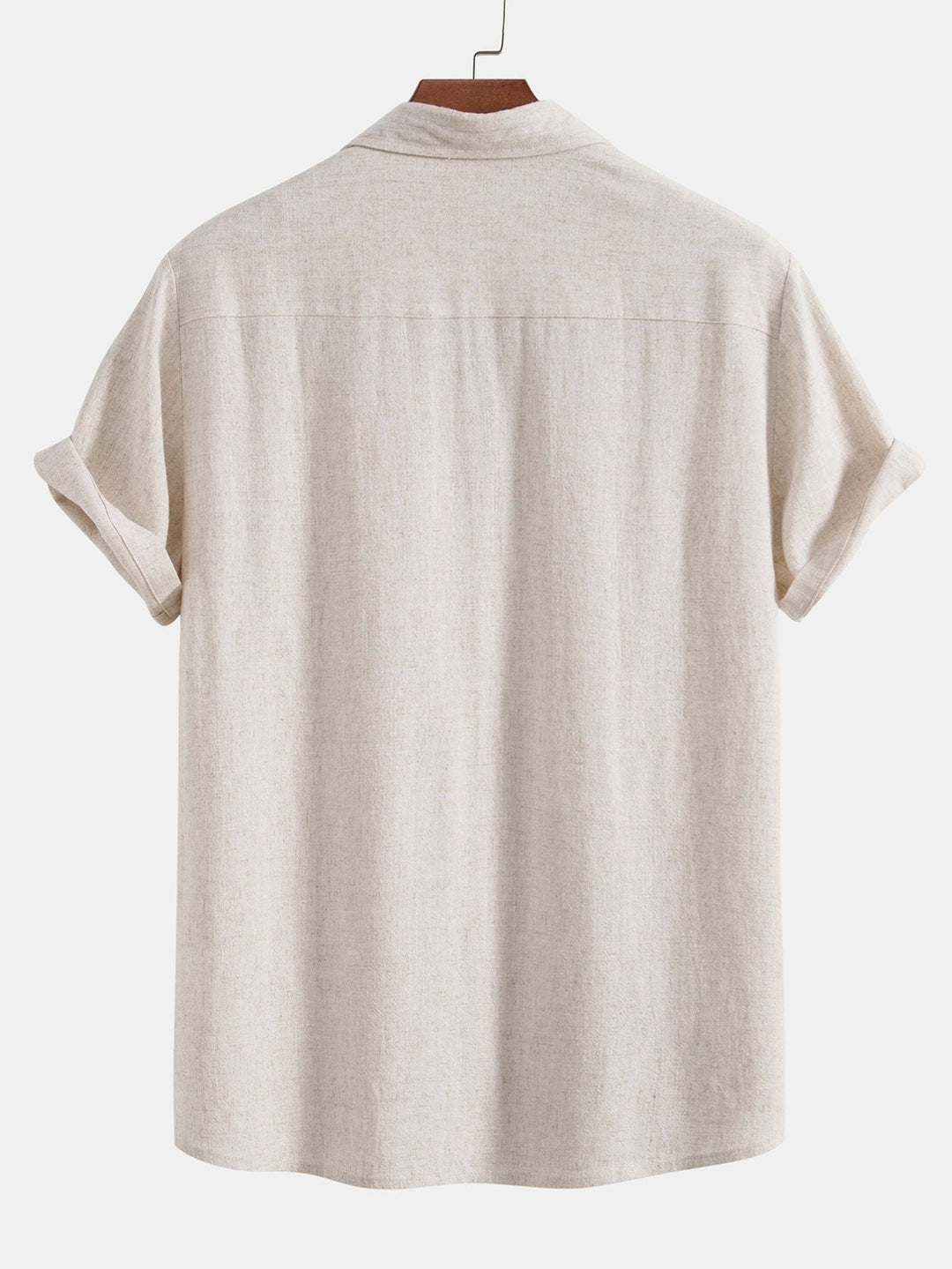 Linnen Rayon Mix Knop-Up Shirt & Linnen Katoen Mix 11" Shorts