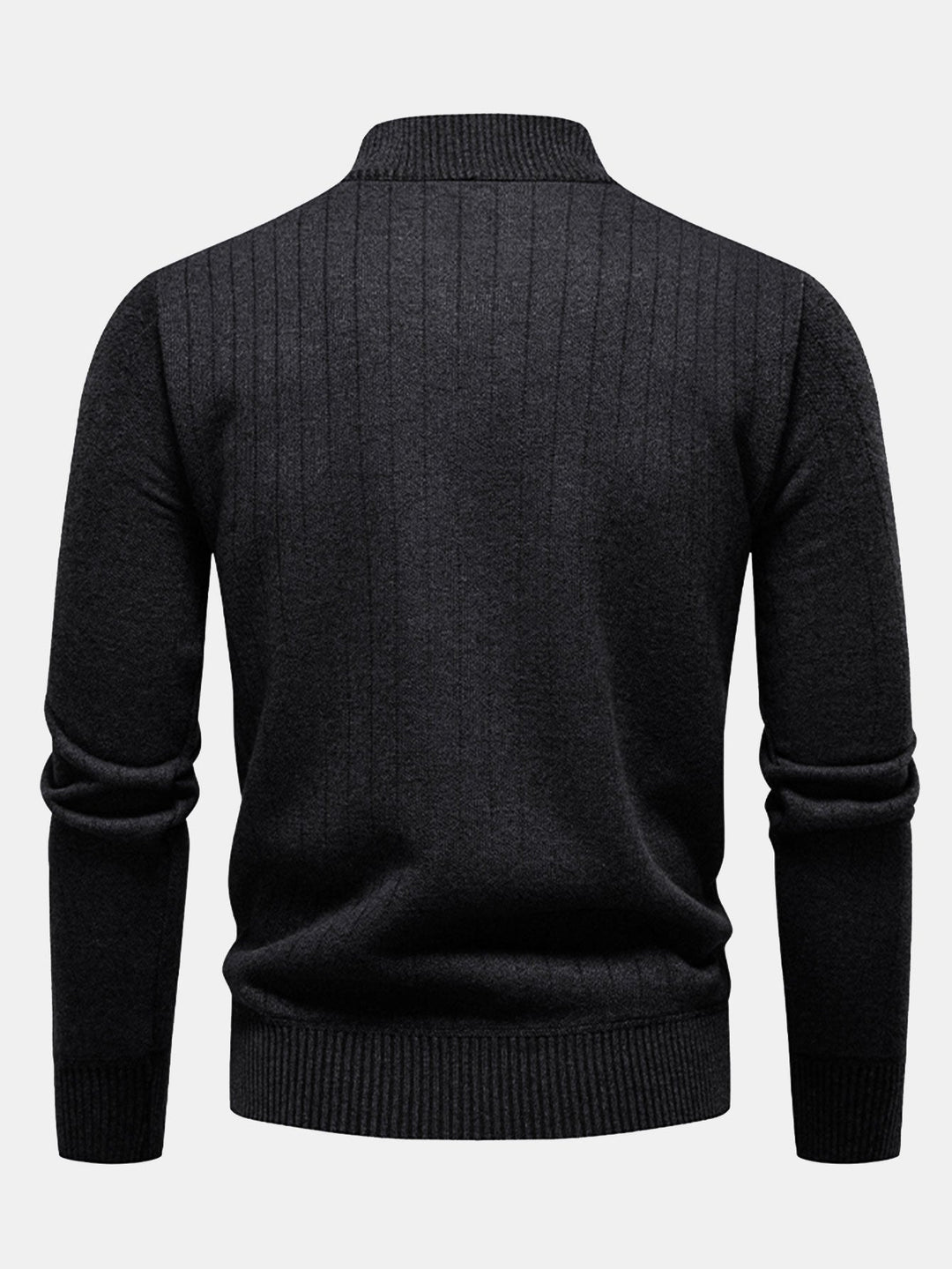 Stripe trui met kwart rits