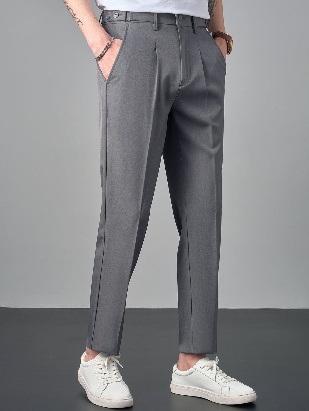 Slim Fit taps toelopende Naples broek