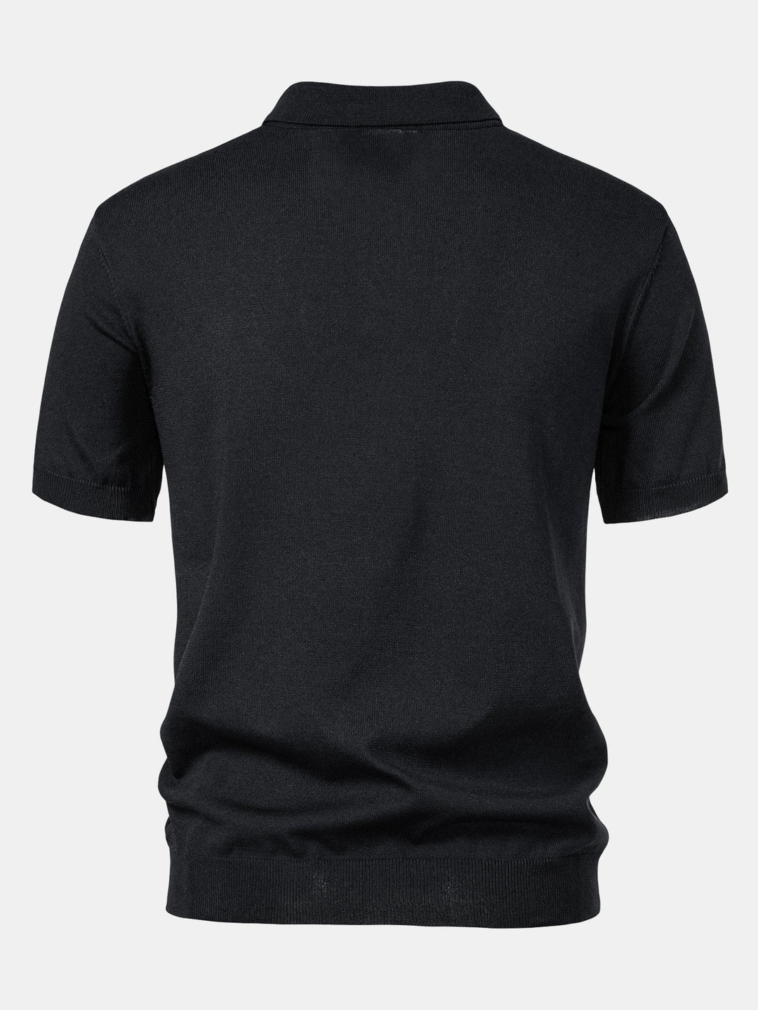 Stripe Jacquard Gebreid Polo Shirt & Rechte Ribbroek