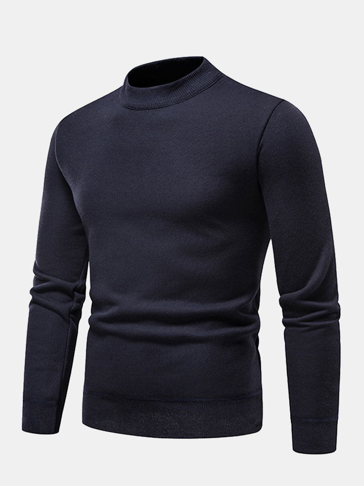 Faux Fur Gevoerde Mock Neck Trui