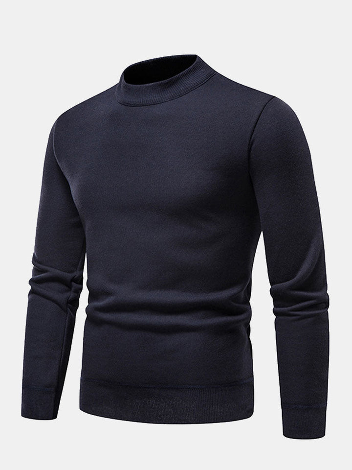 Faux Fur Gevoerde Mock Neck Trui