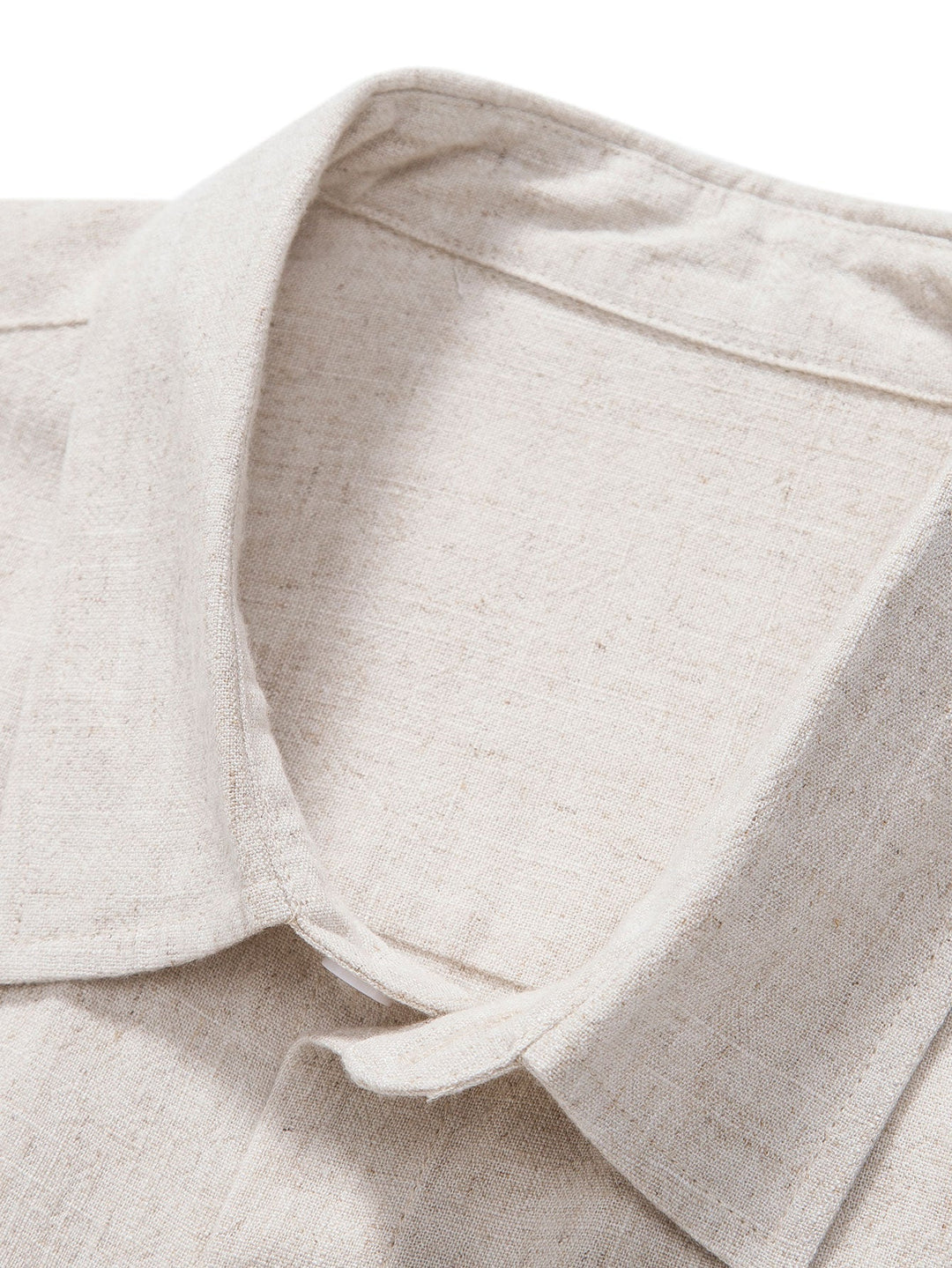 Linnen Rayon Mix Knopsluiting Shirt & Linnen Katoen Mix Touwsluiting Shorts