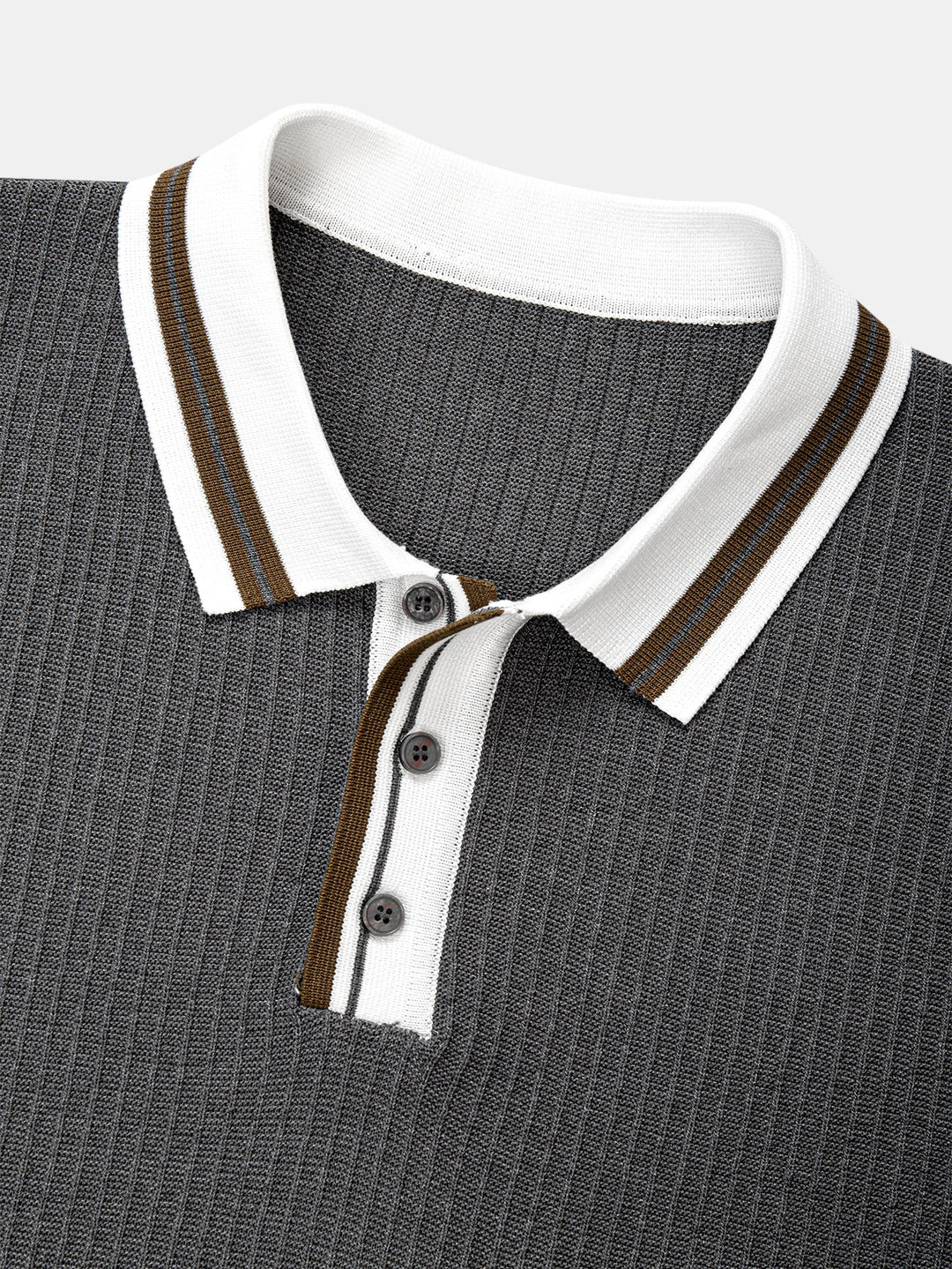 Contrast Trim Knit Polo Shirt