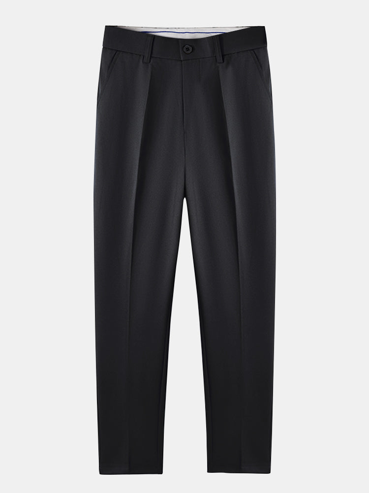Contrast Trim Knit Polo Shirt & Slim Fit Tapered Trousers