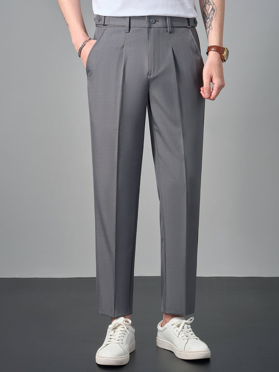 Slim Fit taps toelopende Naples broek