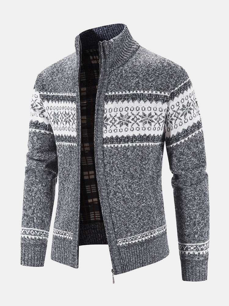 Geometrie Zip Up Trui