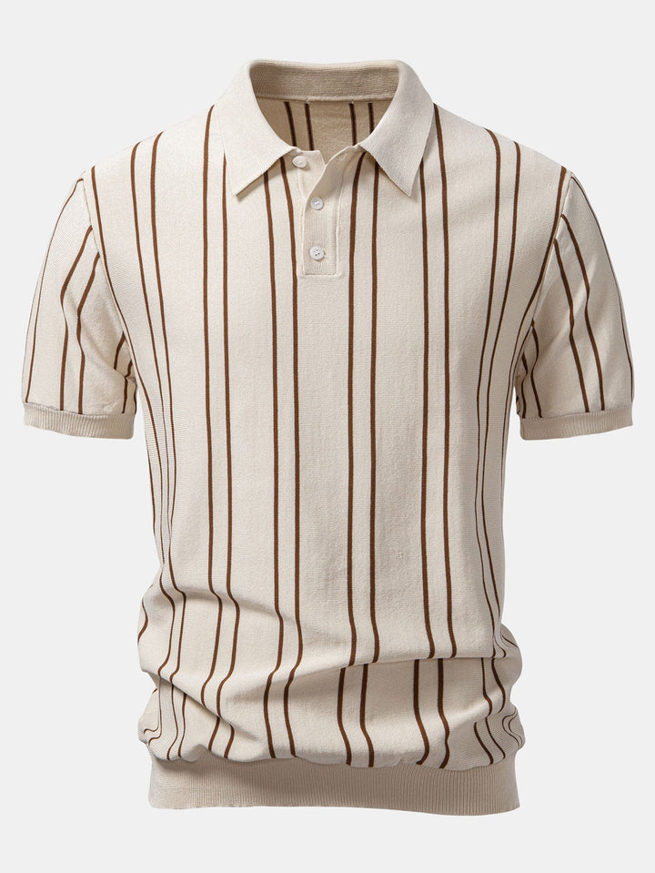 Gestreept Gebreid Polo Shirt