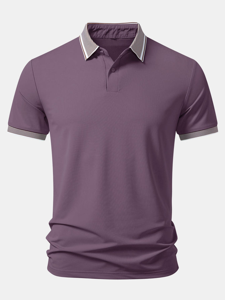 Contrast Stripe Trim Polo