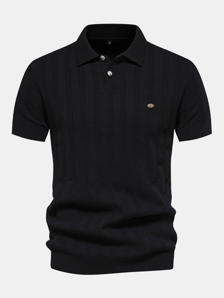 Gestreept Gebreid Polo Shirt