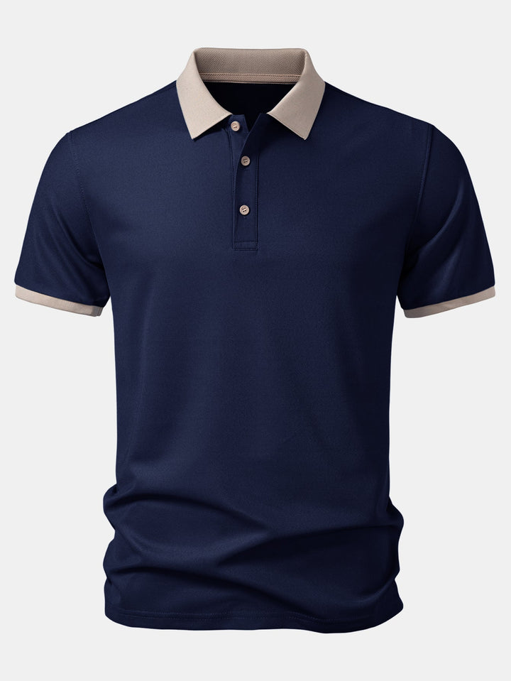 Contrast Collar Polo