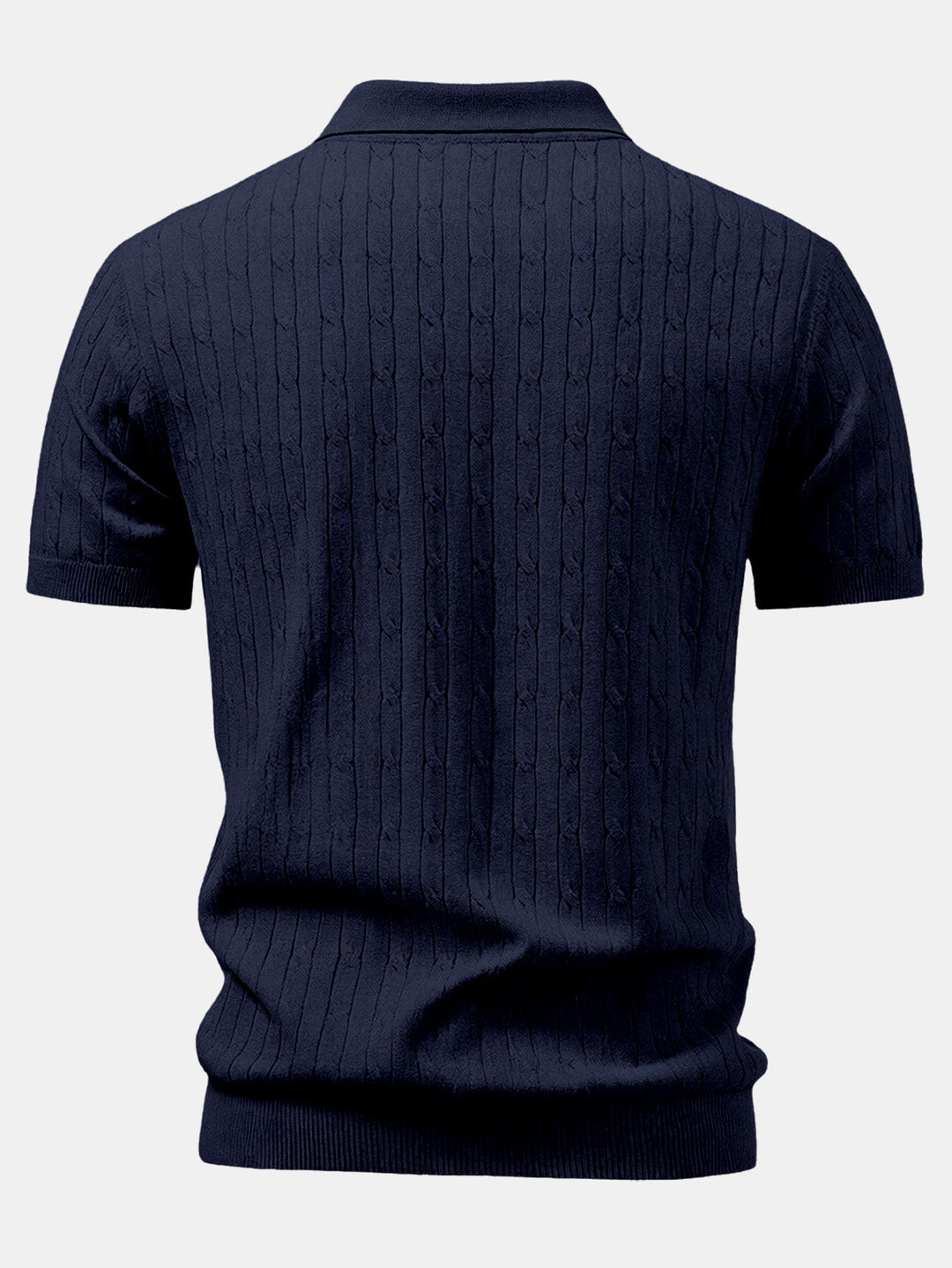 Twisted Jacquard Zipper Knit Polo & Slim Fit Tapered Trousers